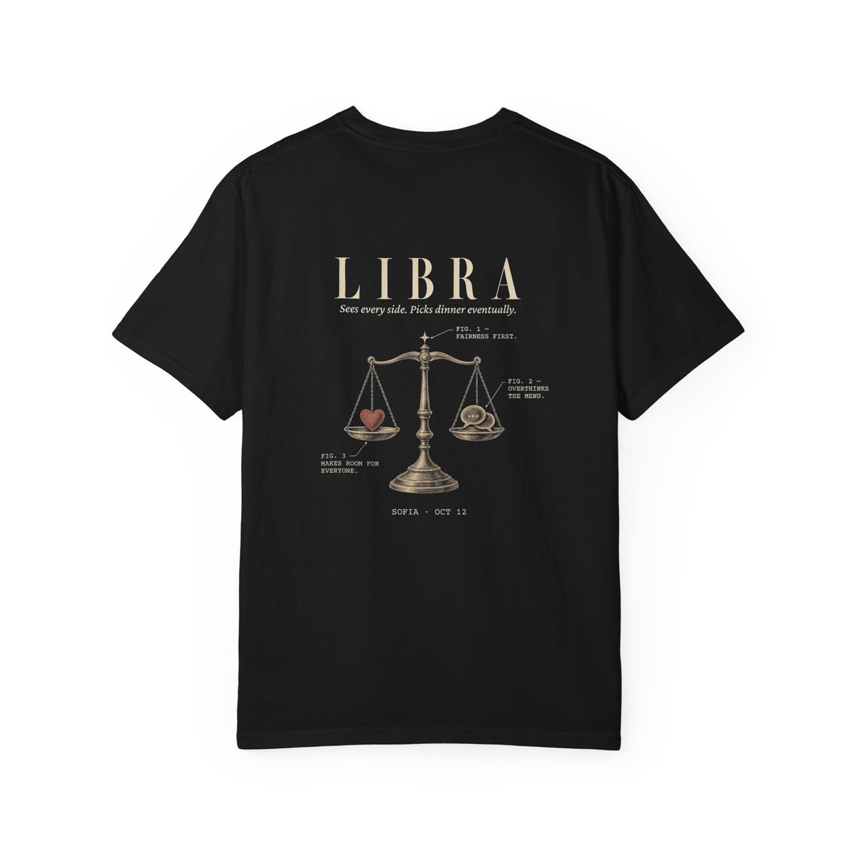 Libra Zodiac T-Shirt — Vintage Scales Astrology Tee