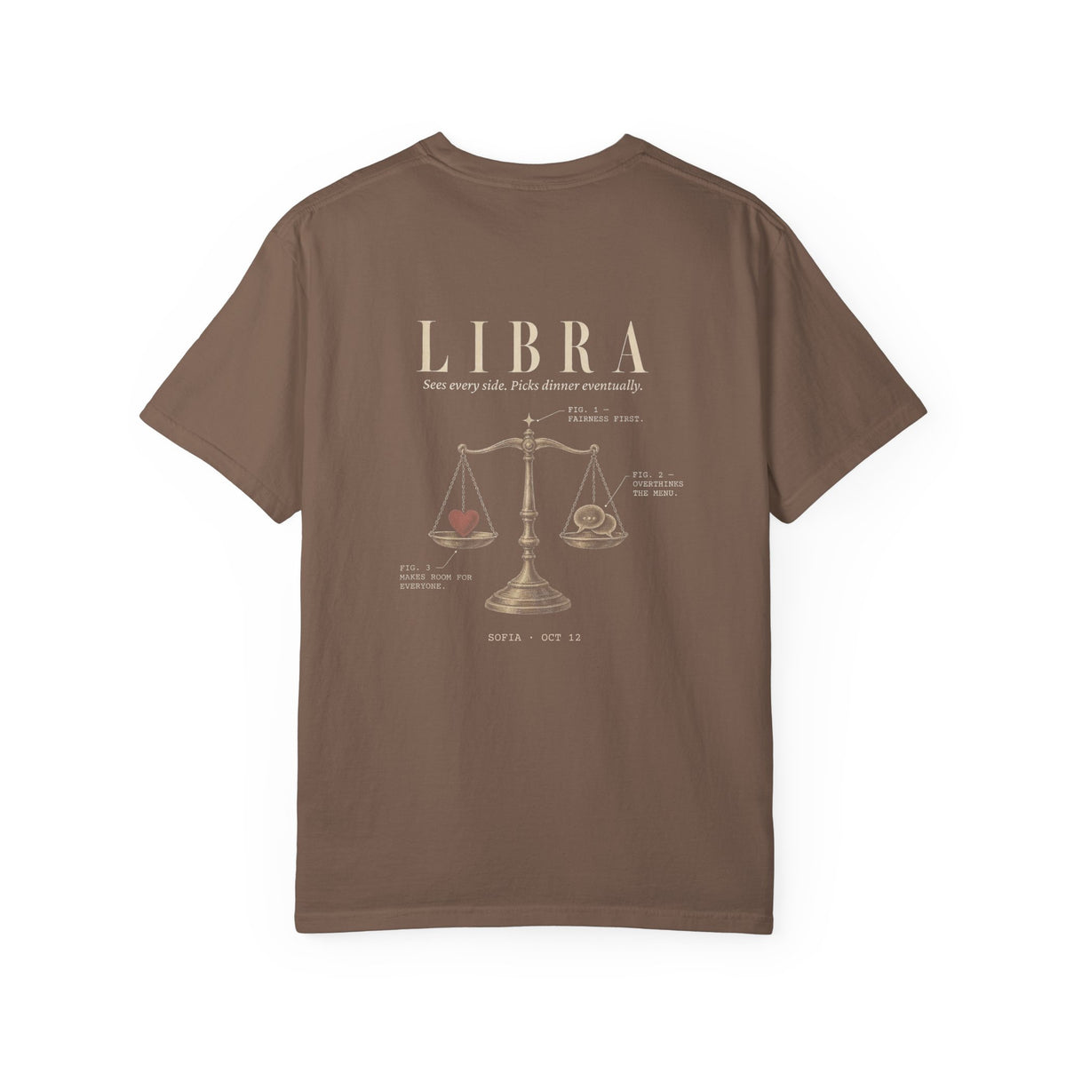 Libra Zodiac T-Shirt — Vintage Scales Astrology Tee