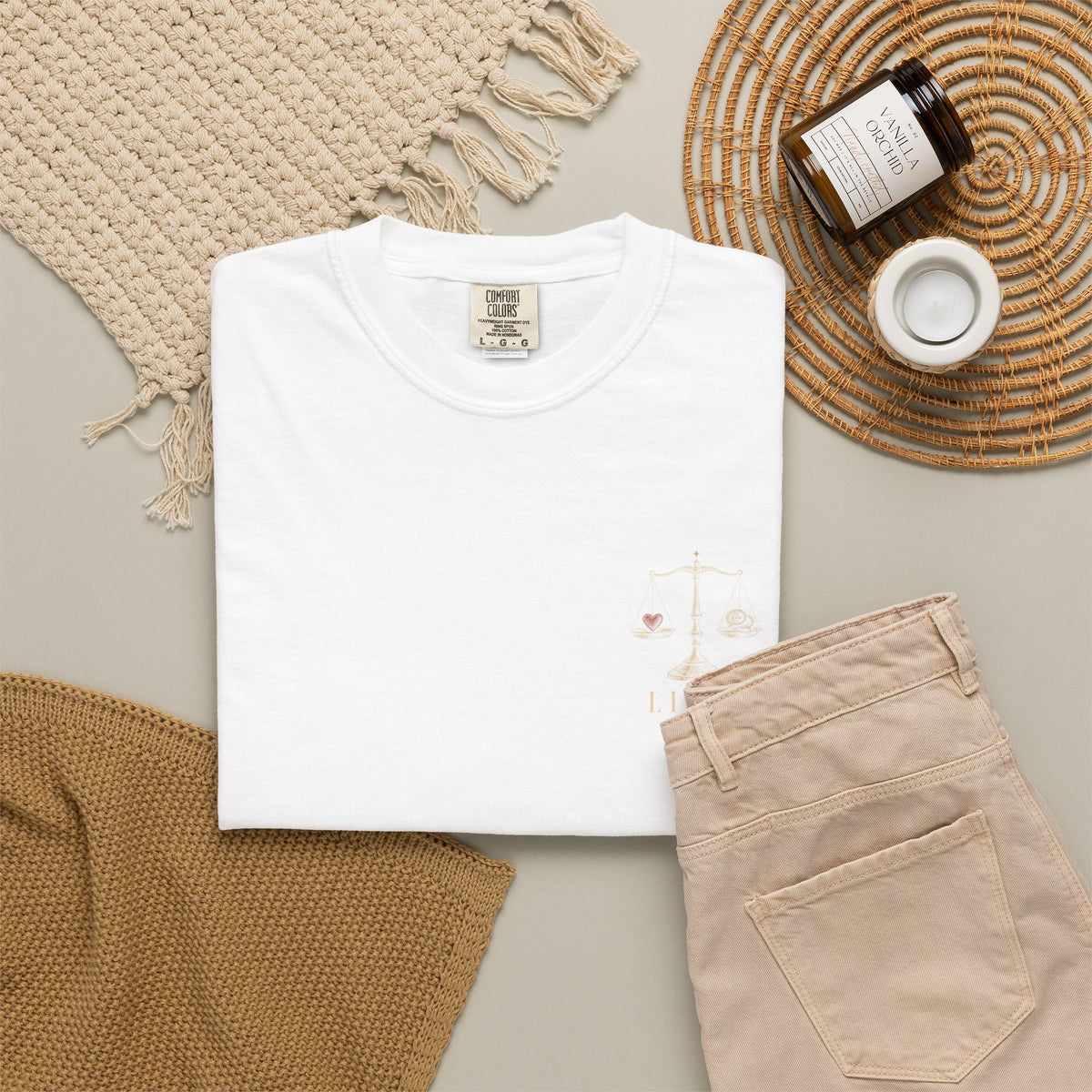 Copy of Libra Scale Illustration T-shirt | Zodiac Horoscope Astrological Tee