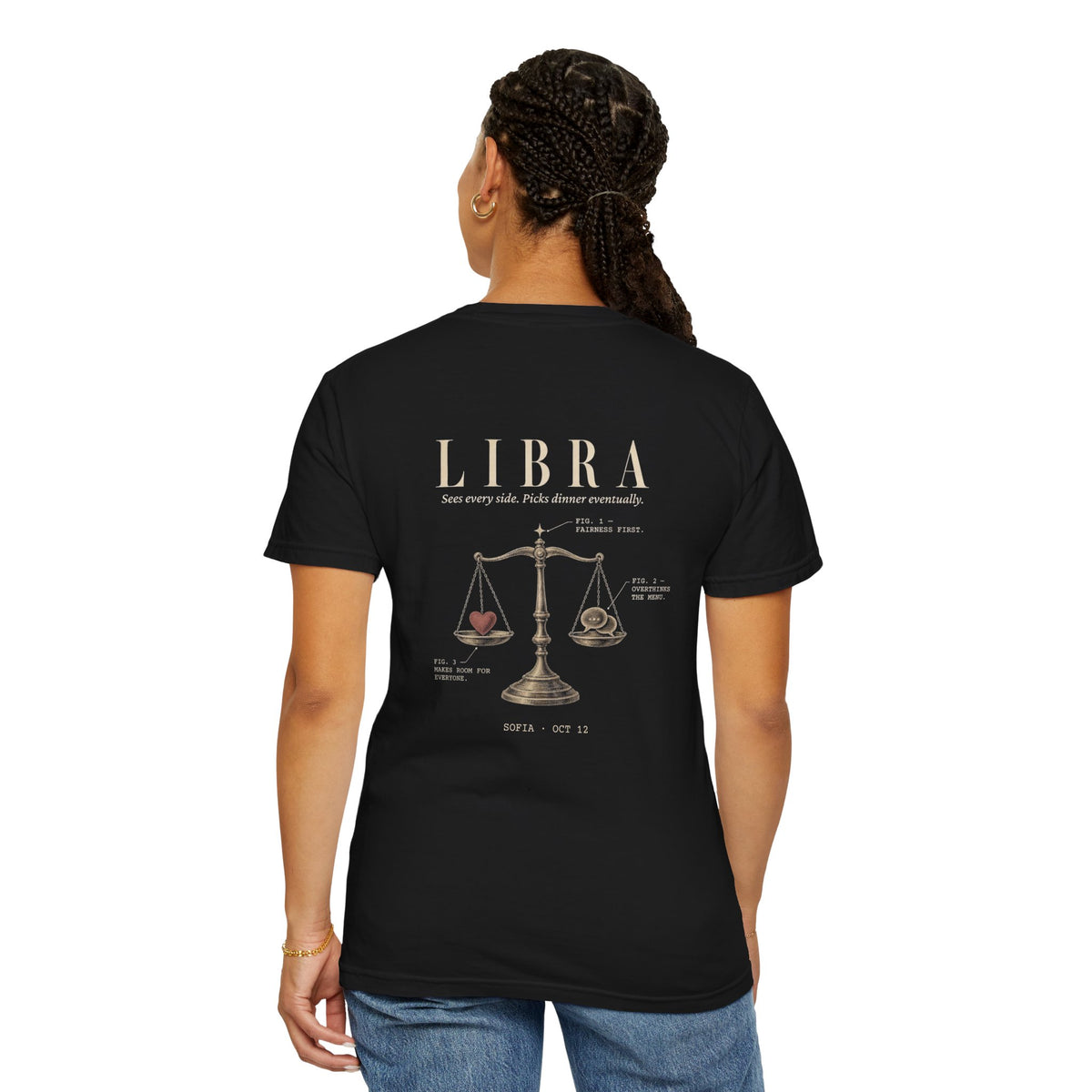 Libra Zodiac T-Shirt — Vintage Scales Astrology Tee