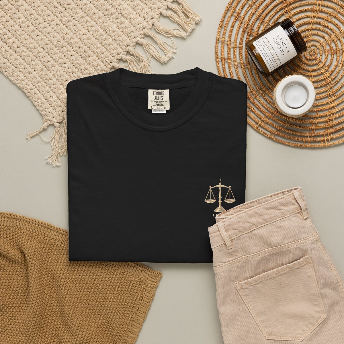 Libra Zodiac T-Shirt — Vintage Scales Astrology Tee