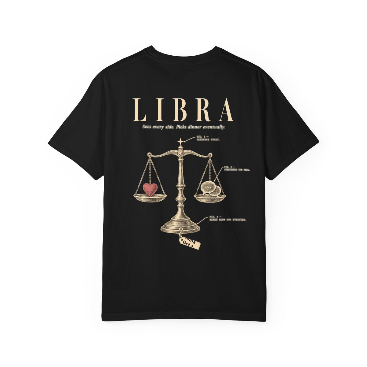 Libra Scale Illustration T-shirt | Zodiac Horoscope Astrological Tee