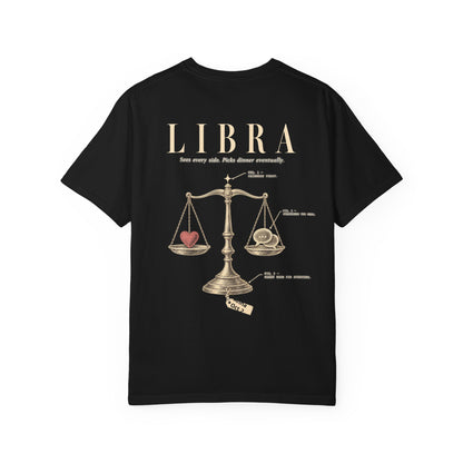 Libra Scale Illustration T-shirt | Zodiac Horoscope Astrological Tee