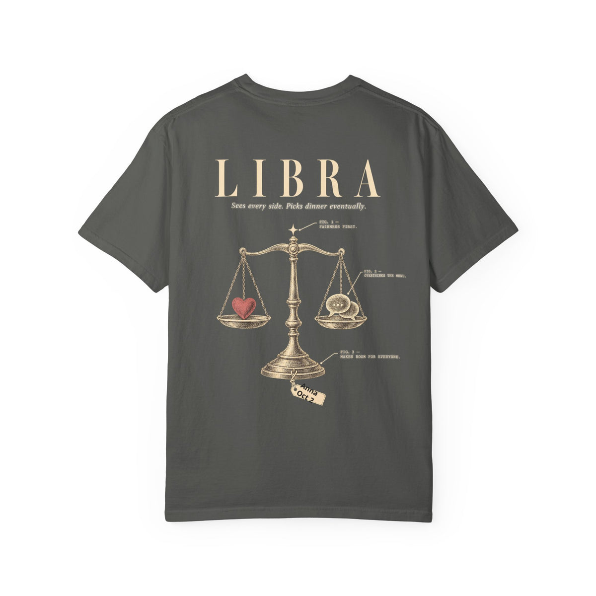 Libra Scale Illustration T-shirt | Zodiac Horoscope Astrological Tee