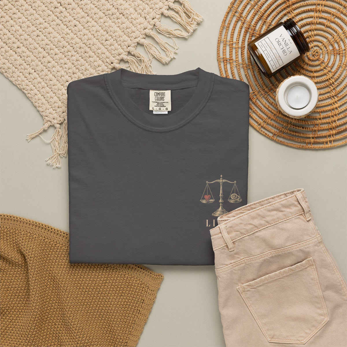 Copy of Libra Scale Illustration T-shirt | Zodiac Horoscope Astrological Tee