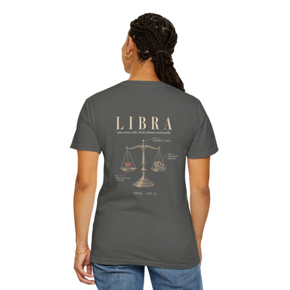 Libra Zodiac T-Shirt — Vintage Scales Astrology Tee