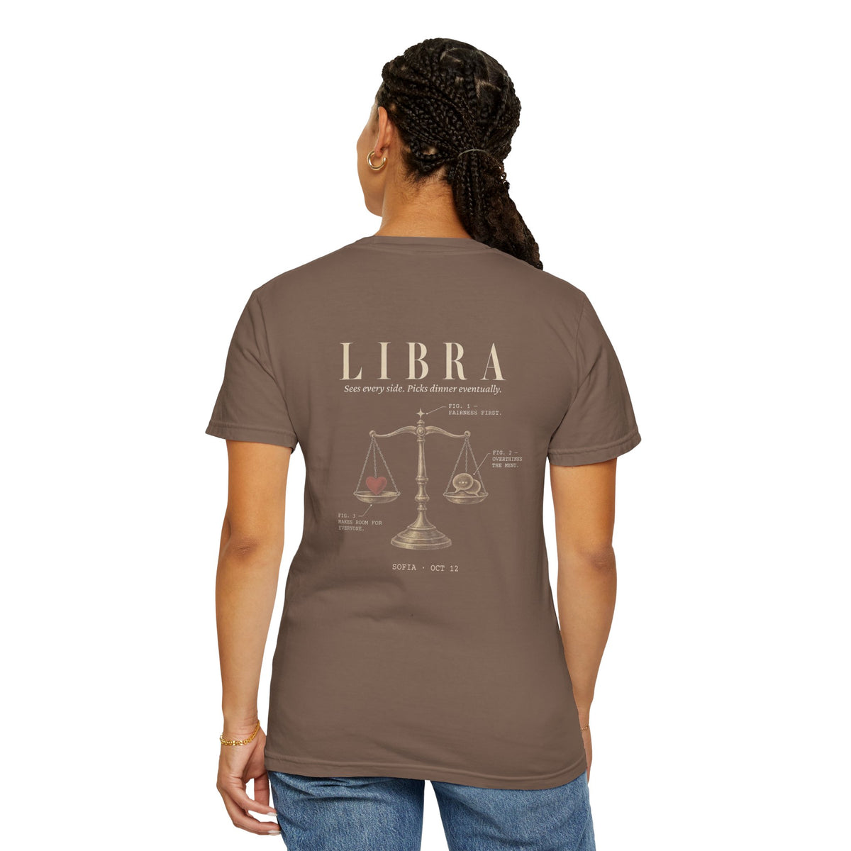 Libra Zodiac T-Shirt — Vintage Scales Astrology Tee