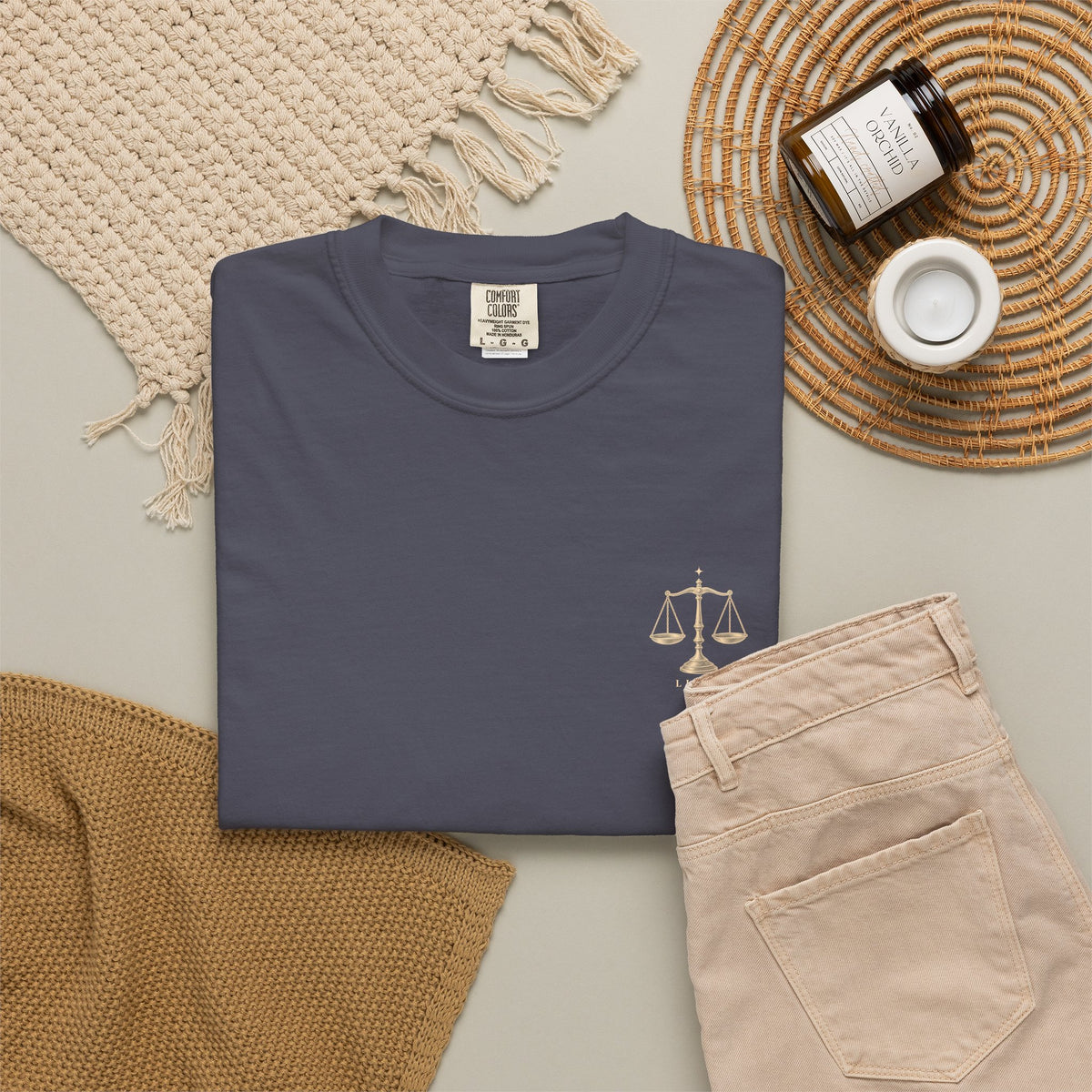 Libra Zodiac T-Shirt — Vintage Scales Astrology Tee