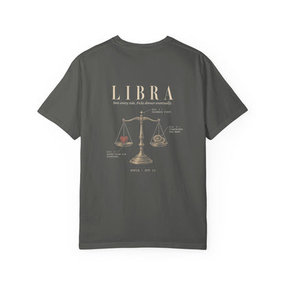 Libra Zodiac T-Shirt — Vintage Scales Astrology Tee