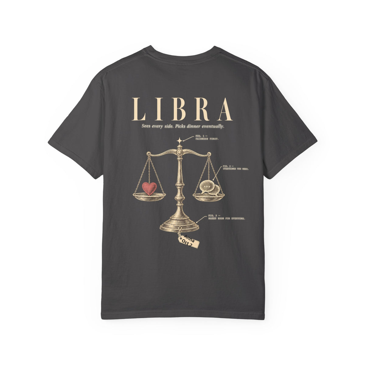 Libra Scale Illustration T-shirt | Zodiac Horoscope Astrological Tee